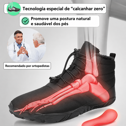 ORTOWAS Alpine™ | sapatos Barefoot - quentes e aliviadores de dor