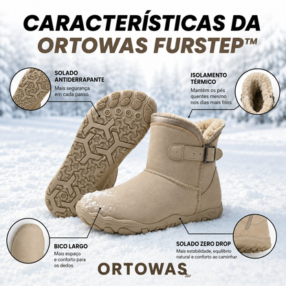 OrtoWas Furstep™ | Sapatos Barefoot quentes e aliviantes para mulheres